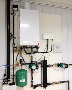 Boiler slab heating